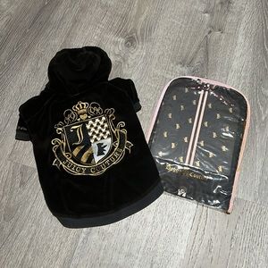 RARE! Juicy Doggy Couture Family Crest Velour Hoodie